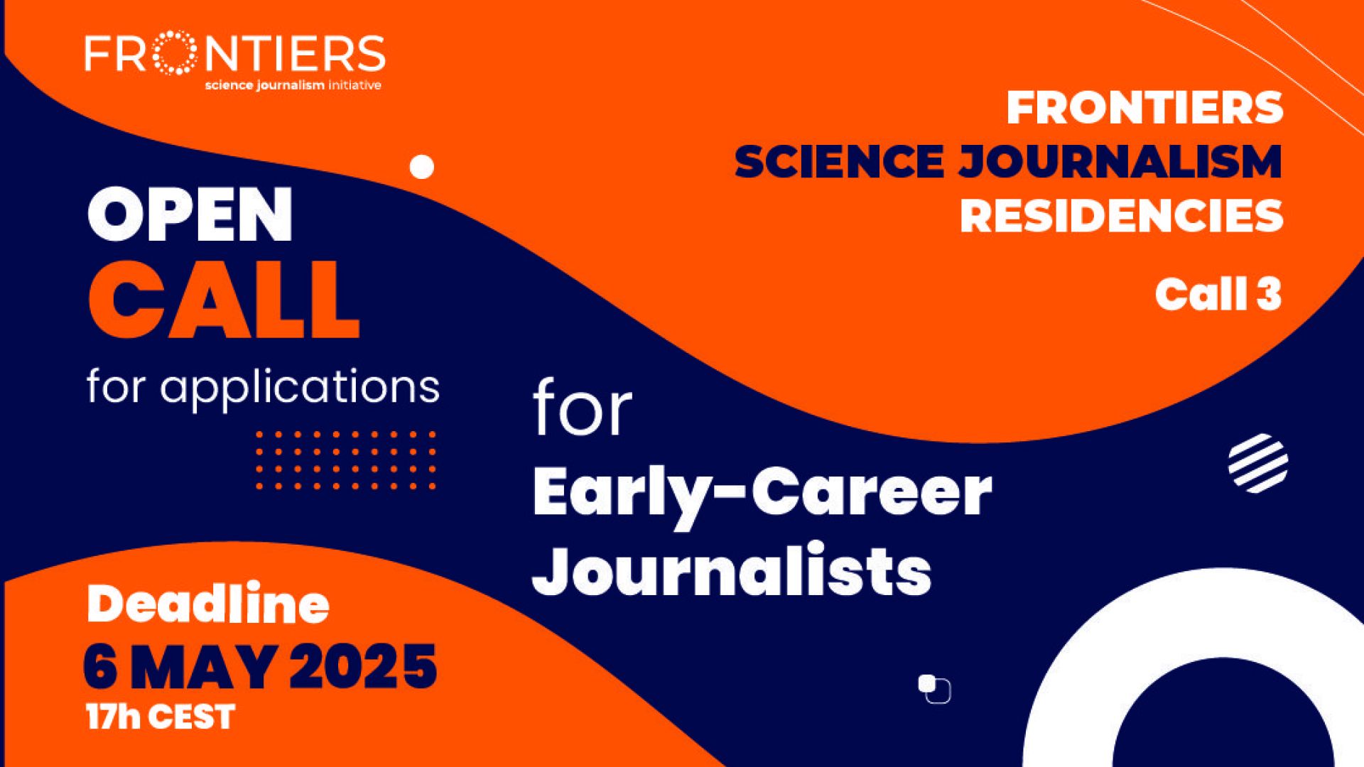Frontiers Open Call - Third Round - Deadline 6 May 2025