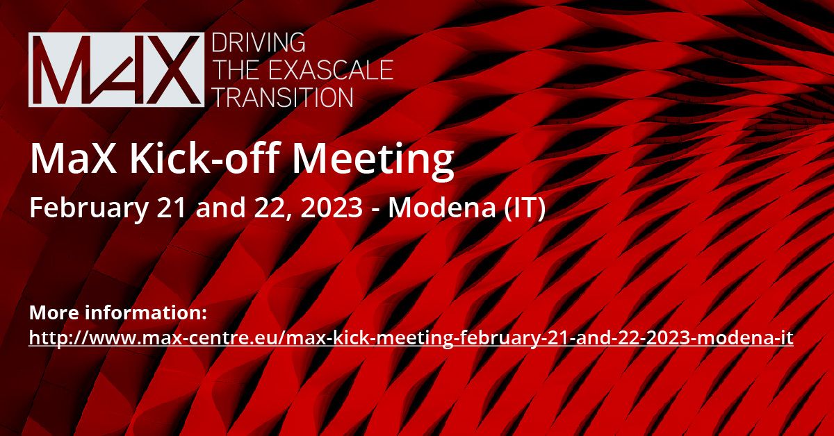 MaX Kick off Meeting 2023