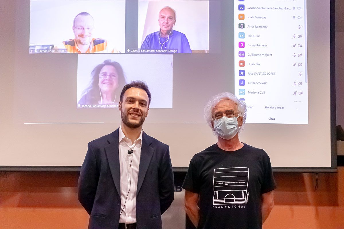 On screen: Roman Engel-Herbert, Jacobo Santamaría Sánchez-Barriga and Lesley Cohen. In front: Mathieu Mirjolet and Josep Fontcuberta.