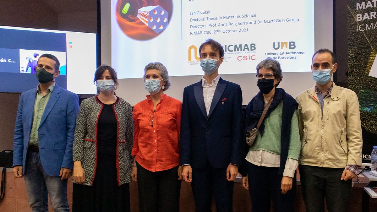 From left to right: Martí Gich, Ana Espinosa de los Monteros Royo, Anna Roig, Jan Grzelak, Marianne Impéror, Gregori Casals Mercadal