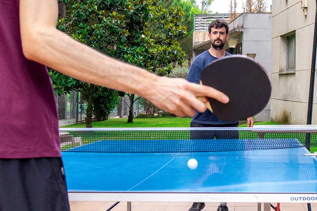 The final of the ICMAB Table Tennis Tournament.