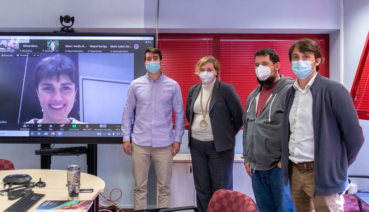 A picture of, from left to right: Derya Baran, José Jurado, Marisol Martín-González, Aitor Lopeandia Fernández and Mariano Campoy-Quiles