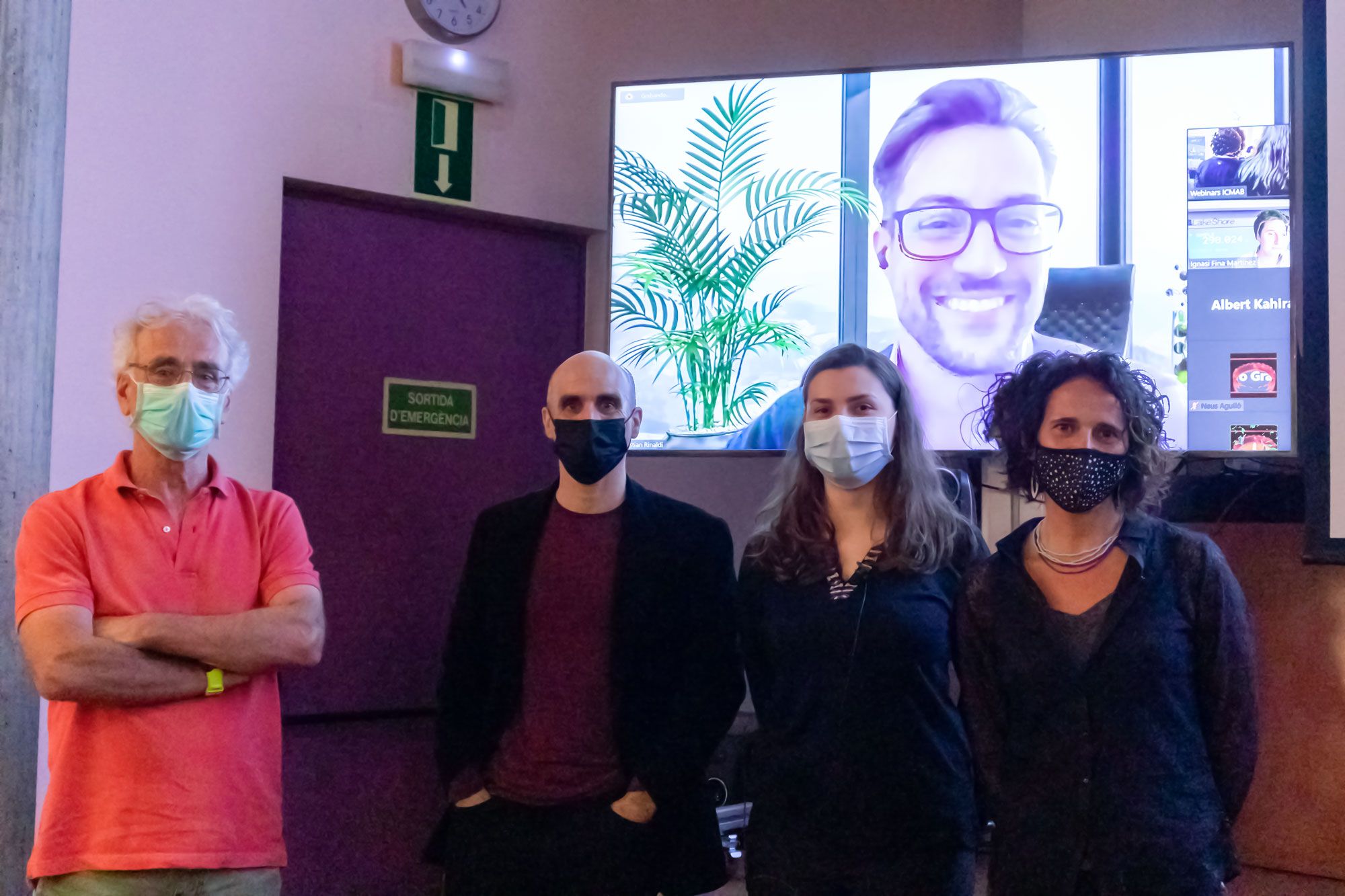 Josep Fontcuberta, Gustau Catalán, Milena Cervo, Christian Rinaldi and Anna Palau at the PhD defense