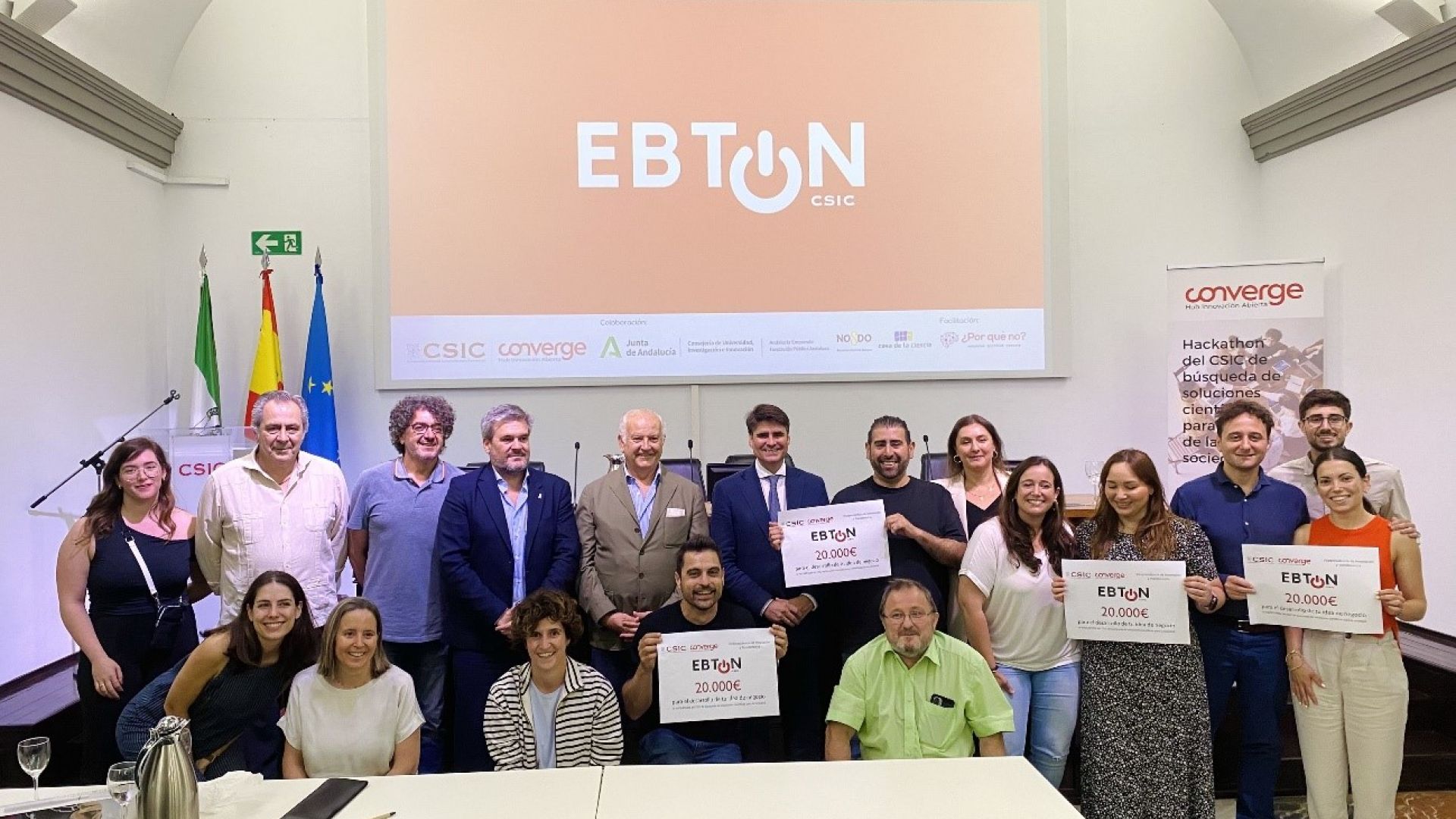 Winners of the EBTOT hackaton in Seville