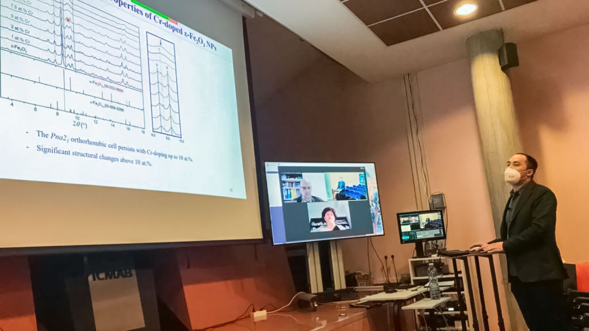 Zheng Ma defending his PhD.