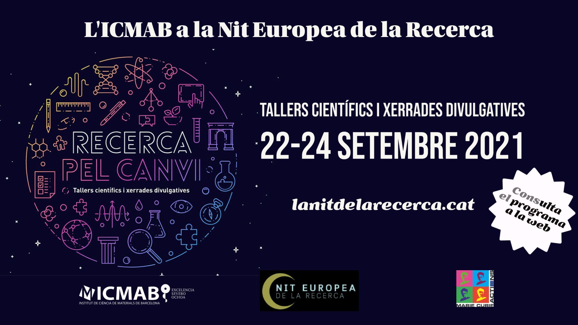 Banner for La Nit Europea de la Recerca
