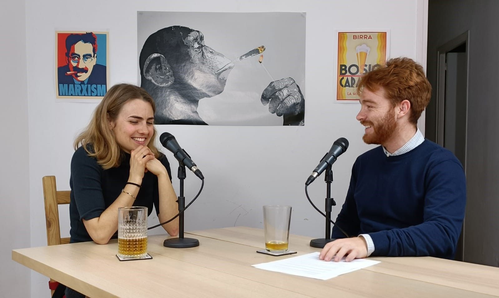 Irene Anton and Pau Sebastià during the Sayansi interview