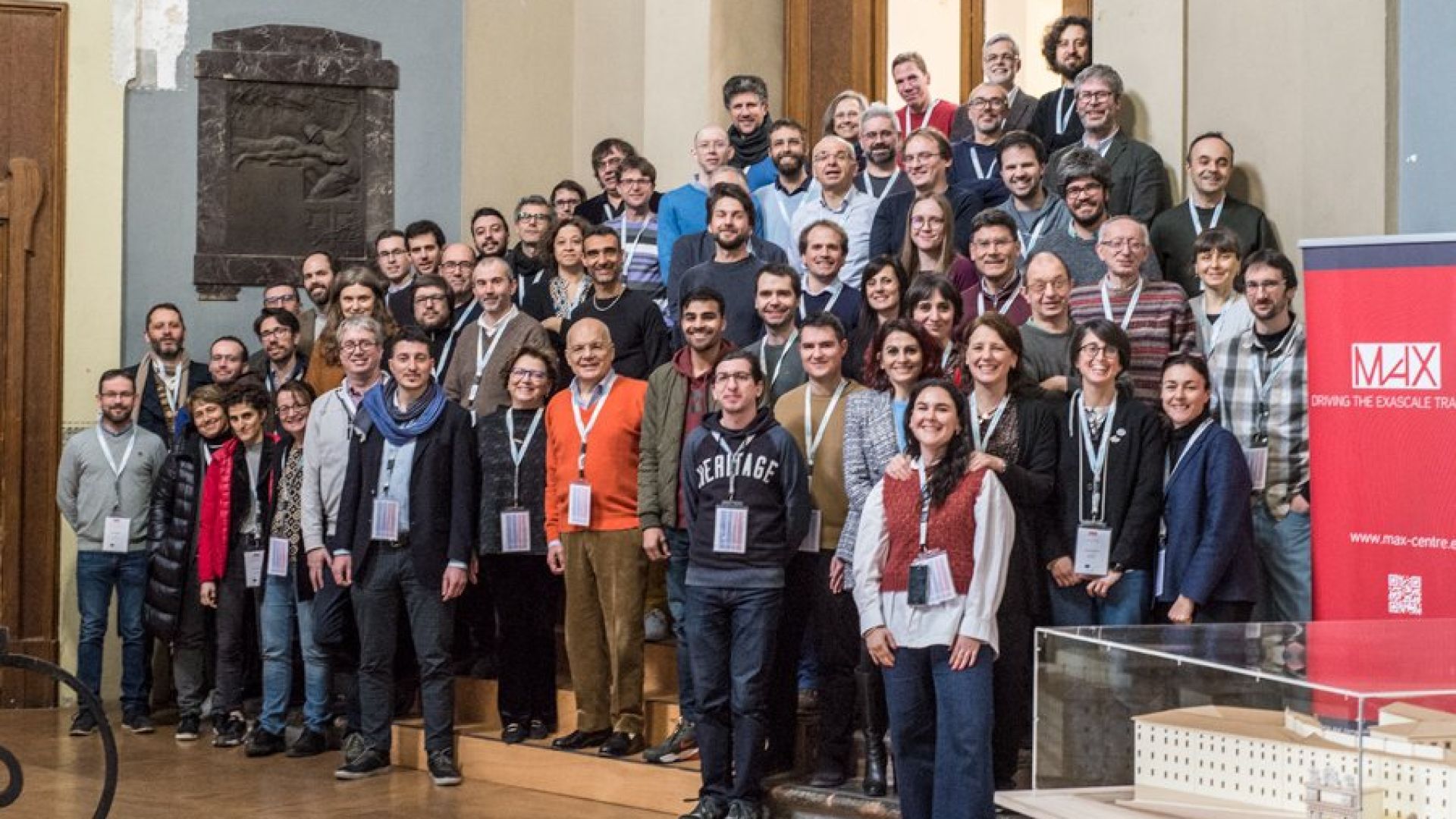Group photo of the participants at the kick-off of the MaX project in Modena, Italy, on 21-22 Feb 2023