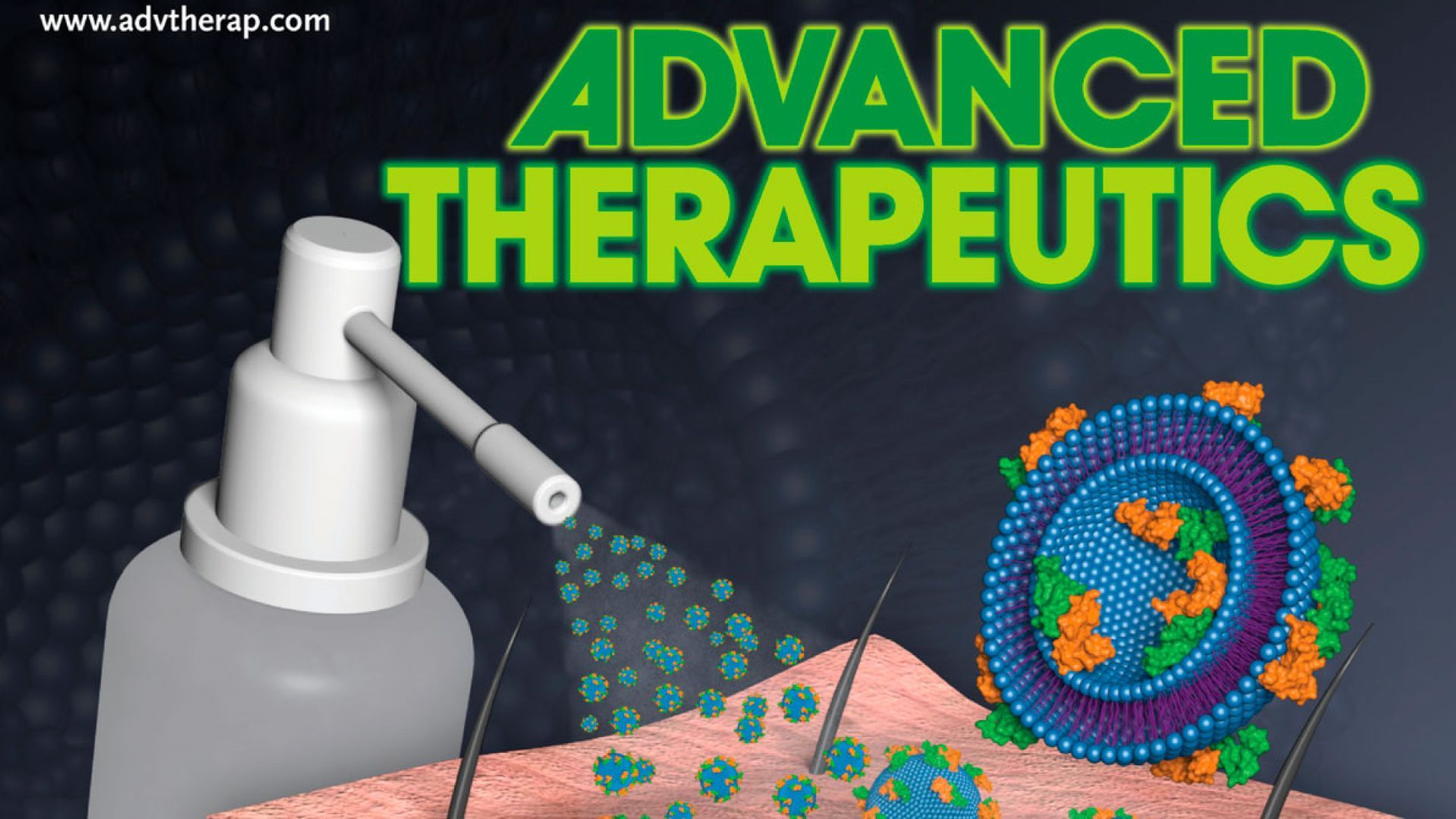  Front cover in “Advanced Therapeutics” for the article “Recombinant Human Epidermal Growth Factor/Quatsome Nanoconjugates: A Robust Topical Delivery System for Complex Wound Healing”.