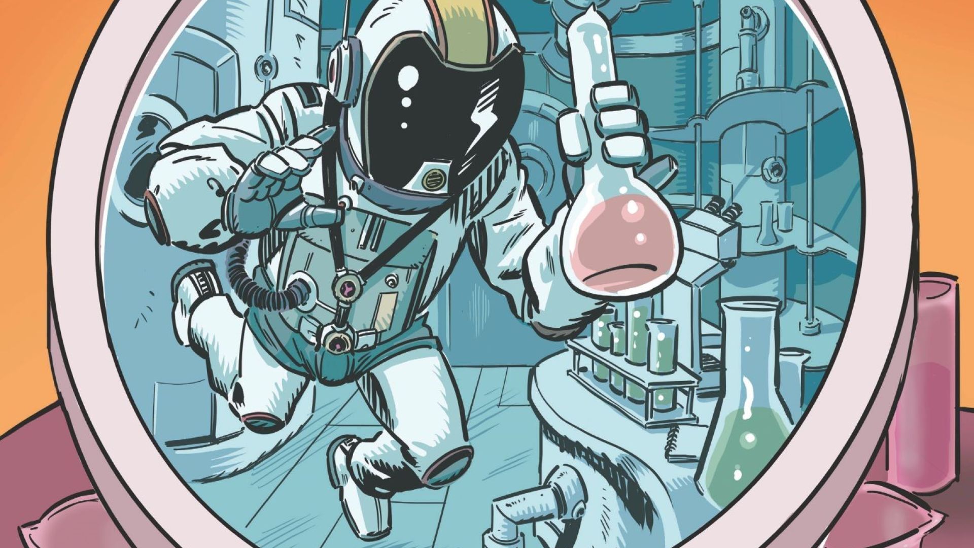 The image of the Advanced Materials cover has been drawn by the comic illustrator Adrián Bago.