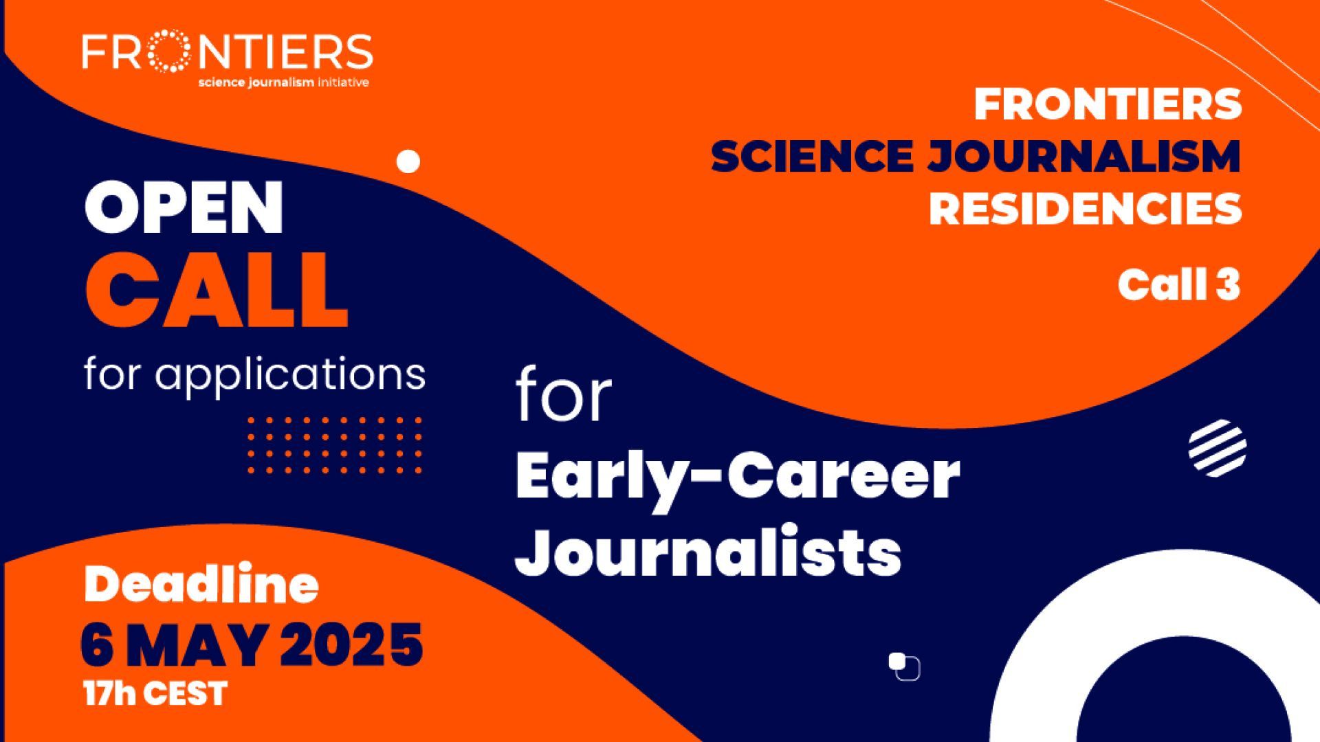 Frontiers Open Call - Third Round - Deadline 6 May 2025