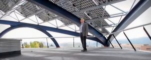 Xavier Obradors at the ICMAB solar energy installation