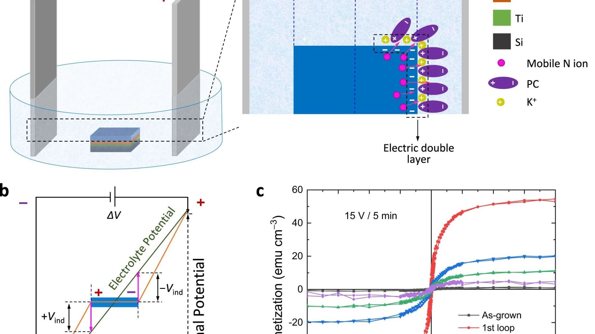 Wireless magneto-ionics: voltage control of magnetism by bipolar electrochemistry