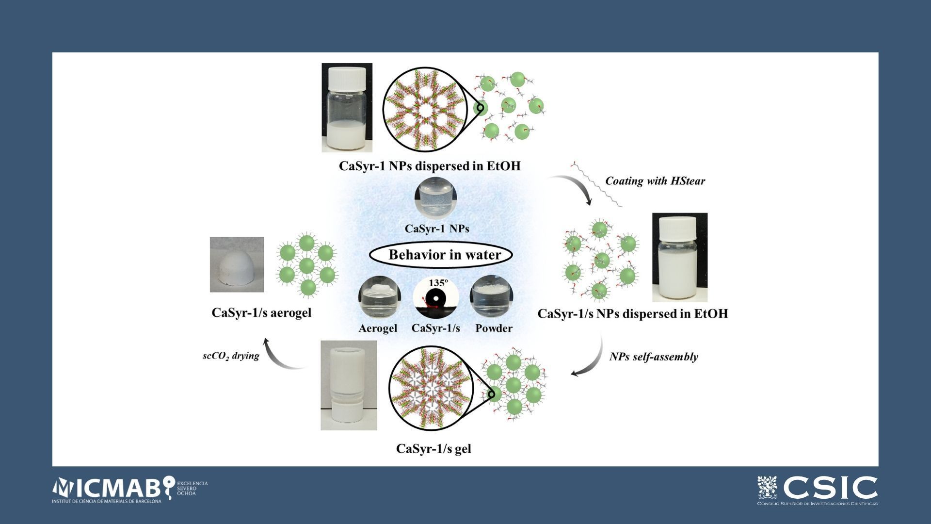 Hydrophobic post-functionalization of a water instable bioMOF: Effect on CO2 and water adsorption