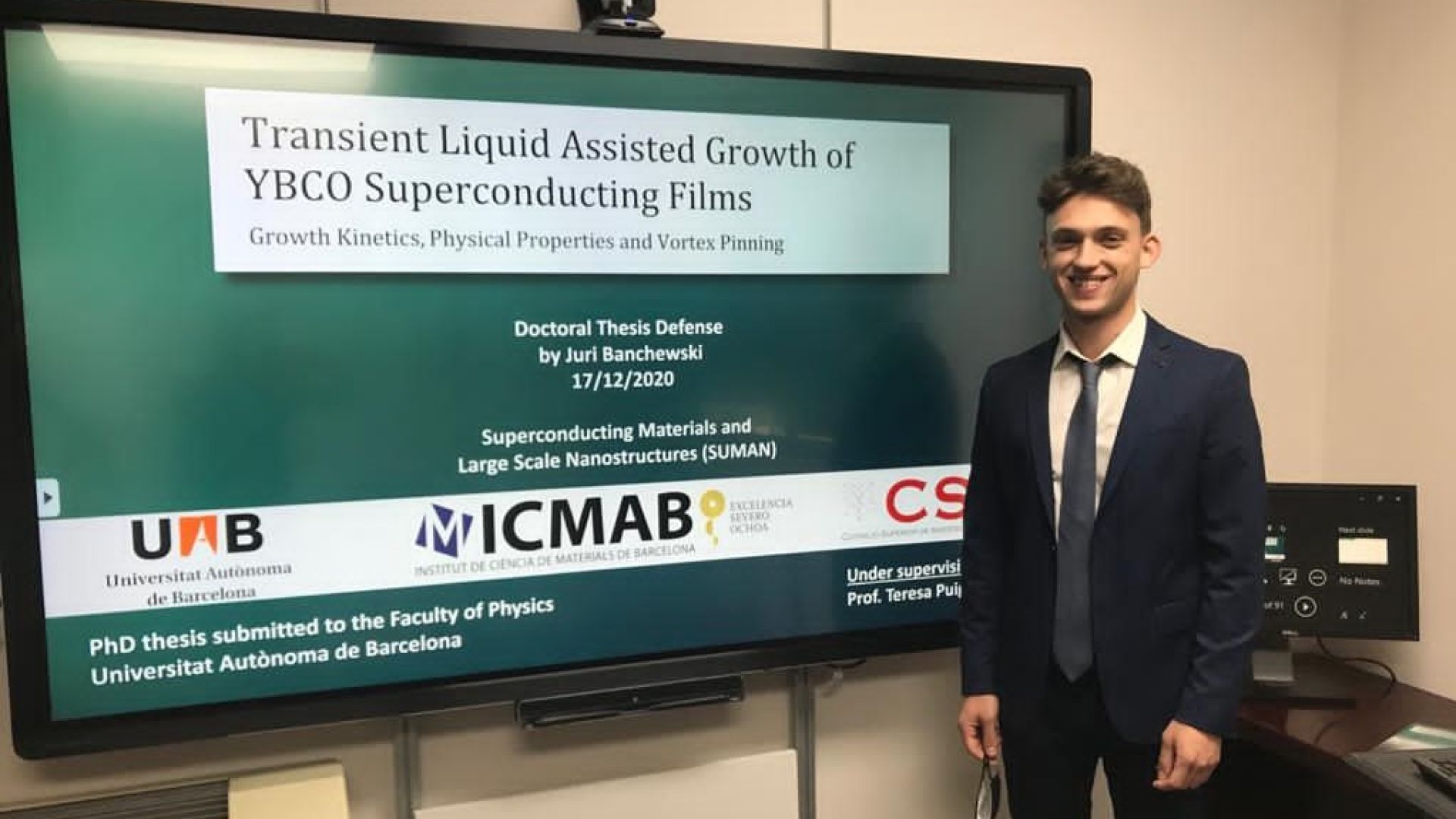 Juri Banchewski at his PhD Defense | ICMAB