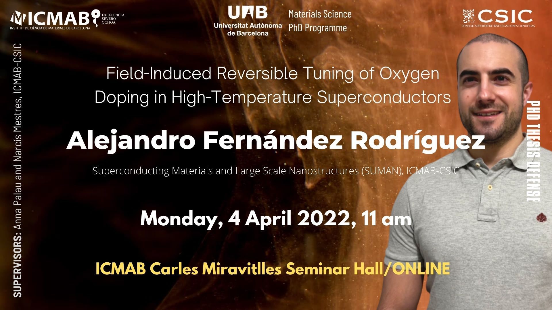 Banner PhD Thesis Defense by Alejandro Fernández
