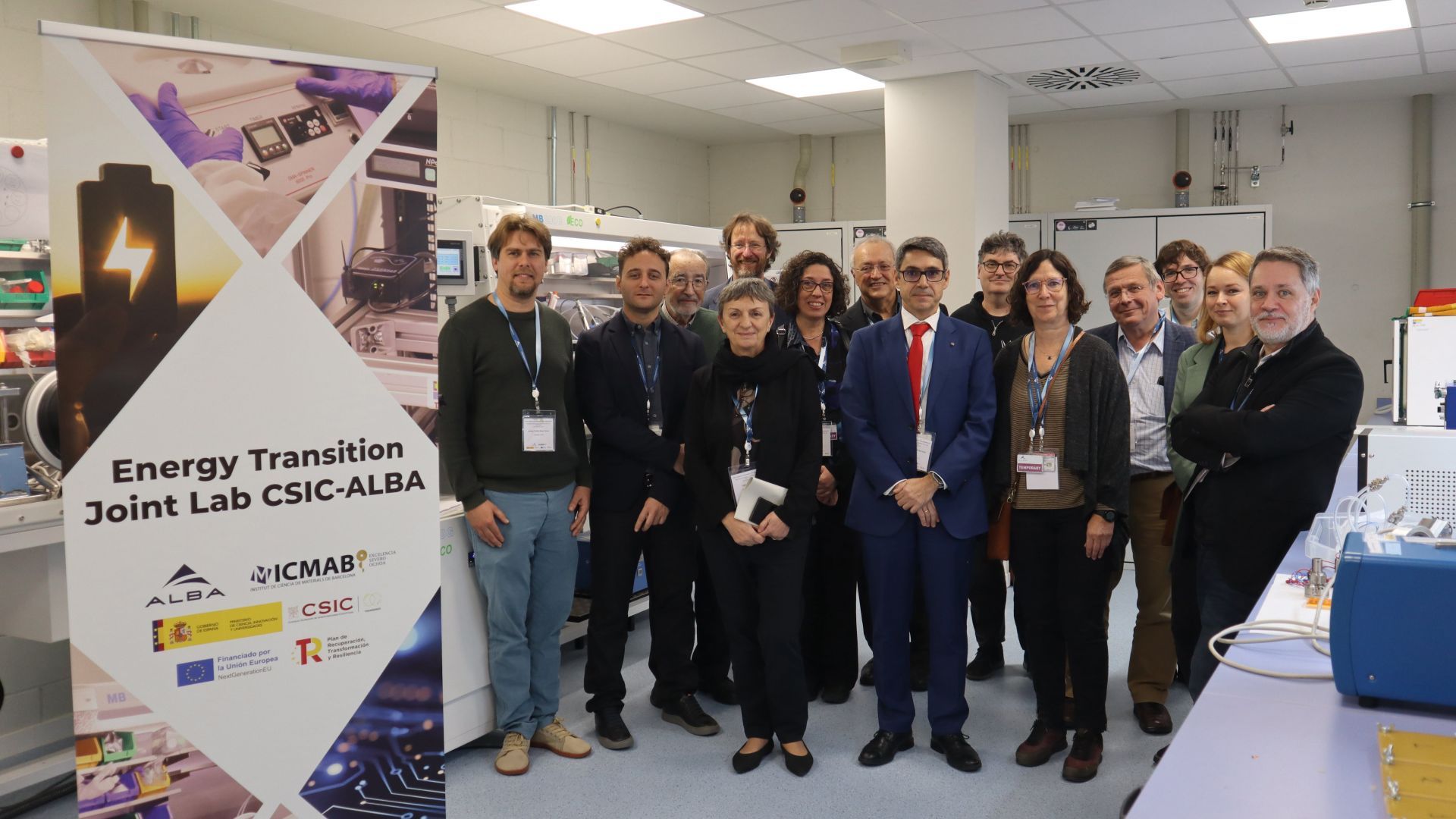 Group photo at the opening of the Energy Transition Joint Lab at ALBA Synchrotron