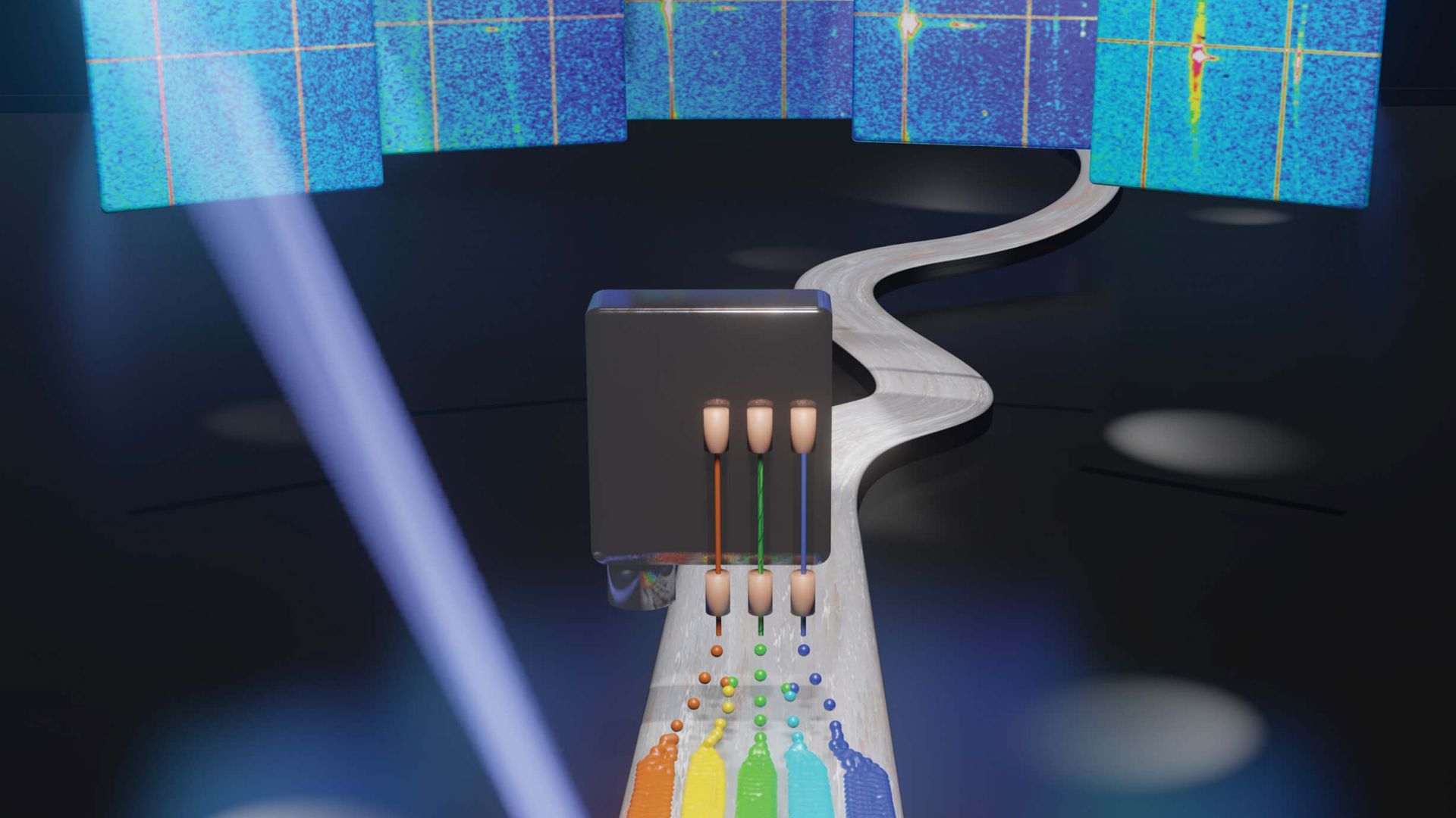 Cover in ACS Appl. Mater. Interfaces "Combinatorial Screening of Cuprate Superconductors by Drop-On-Demand Inkjet Printing"