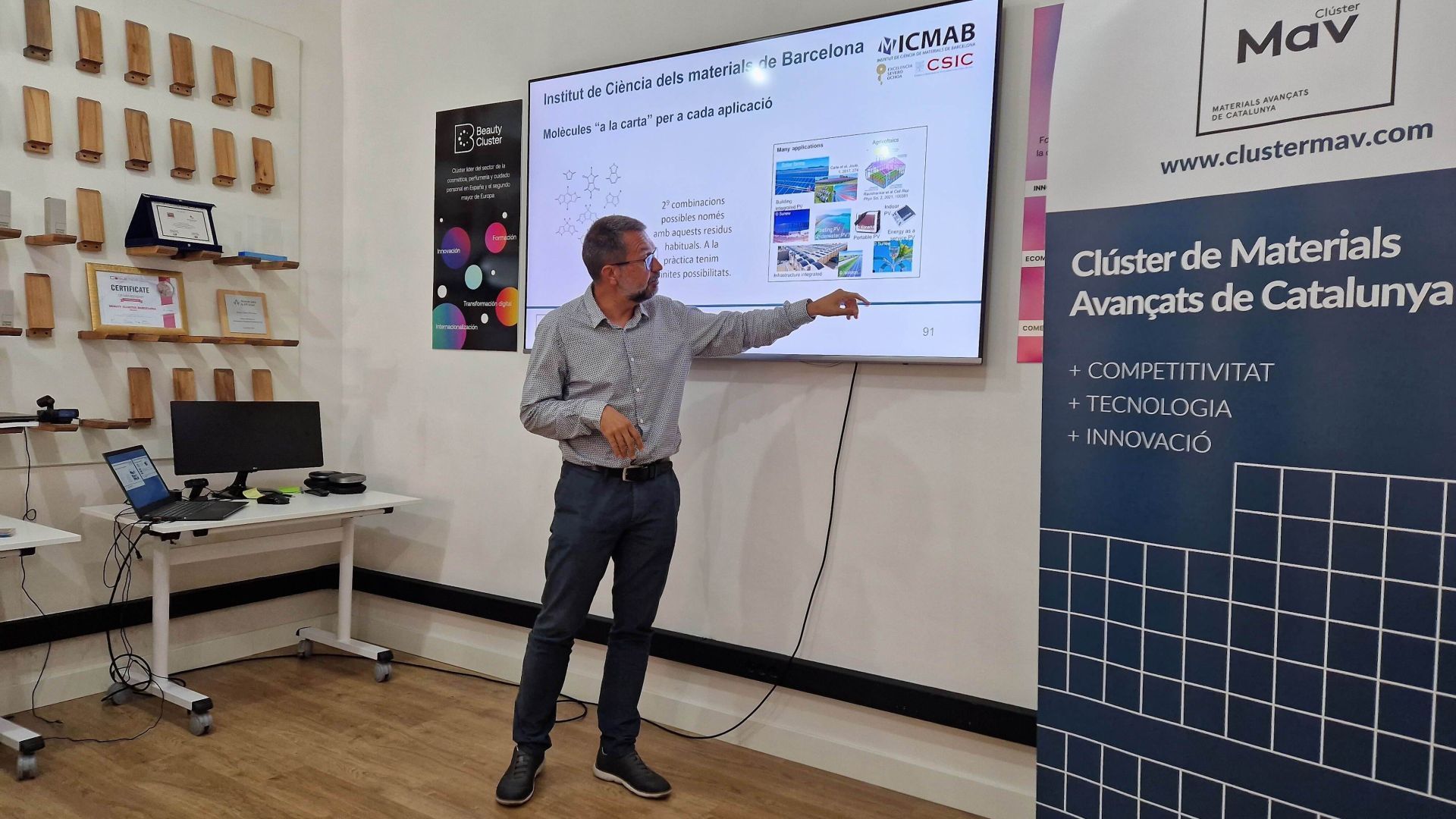 Alfonso del Rey at the Printed Electronics Cluster MaV working group
