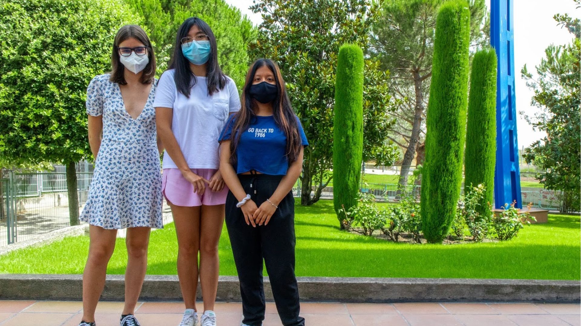 The three students at ICMAB participating at the UAB Argó Program 2021